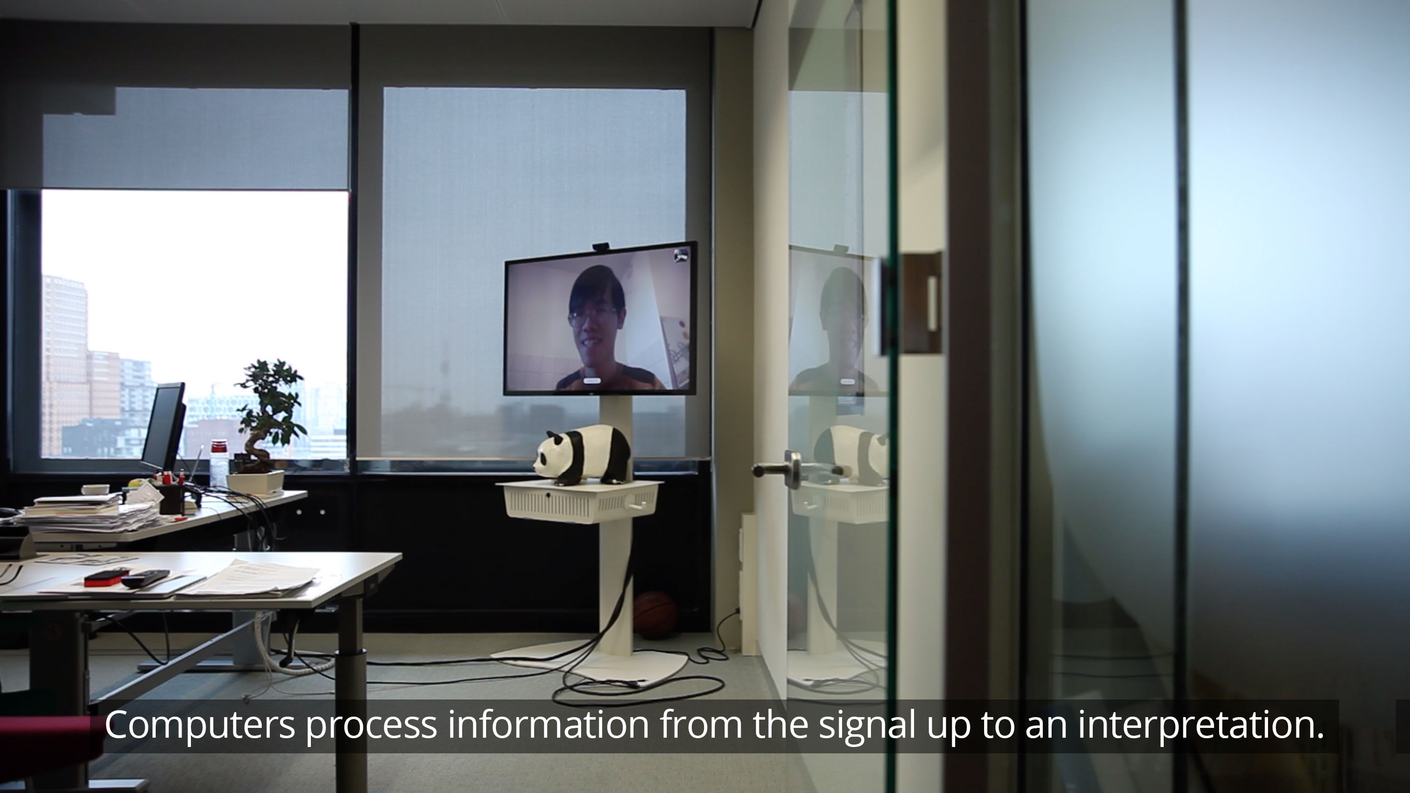 Computers process information from the signal up to an interpretation.
