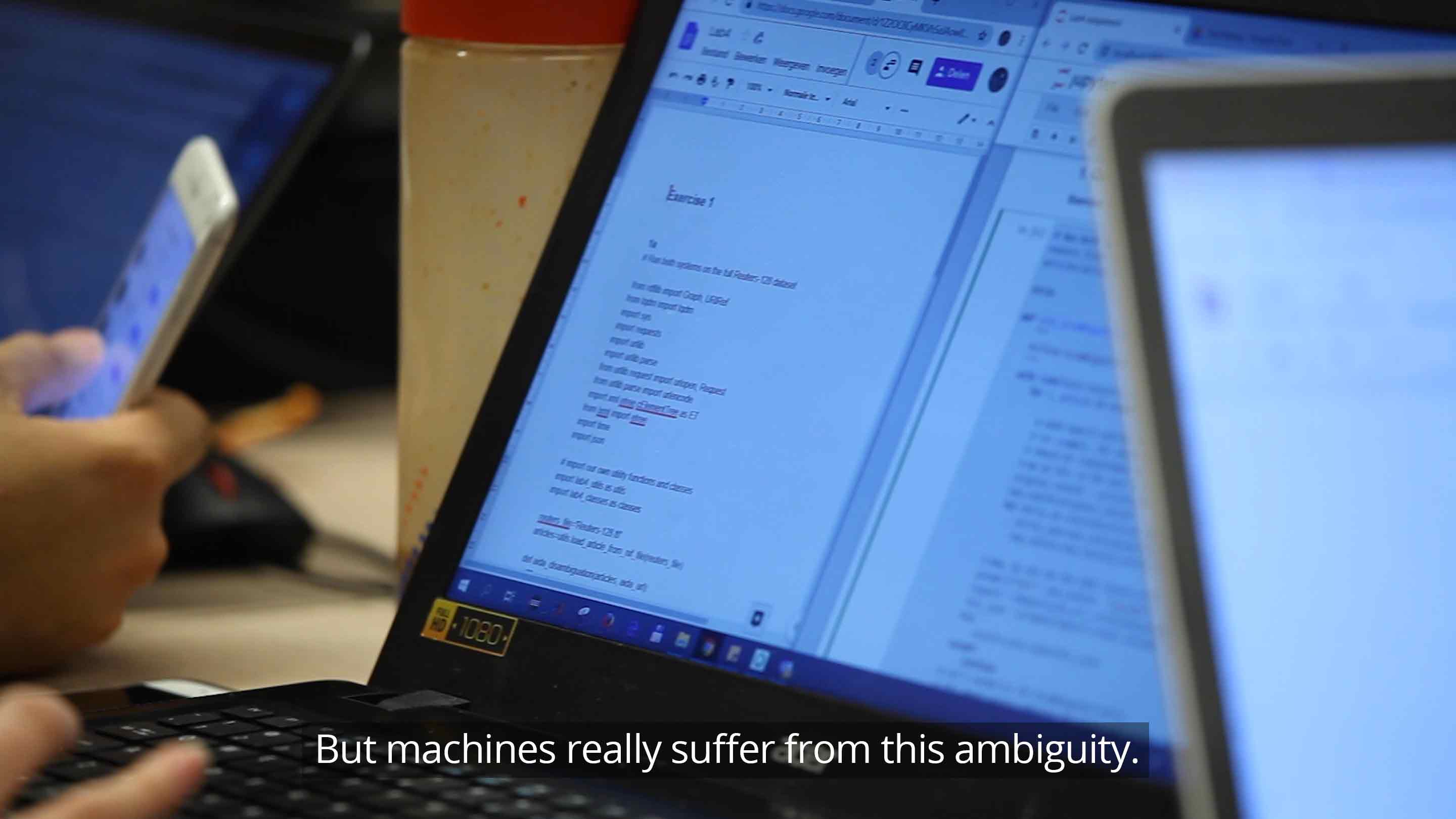 But machines really suffer from this ambiguity.